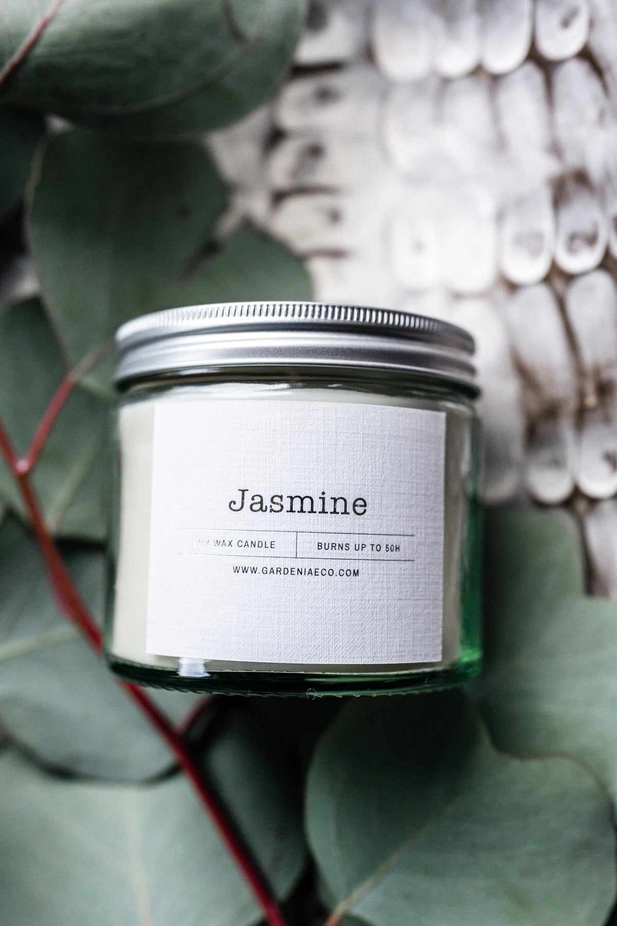 Jasmine - aromātiska svece stikla burciņā