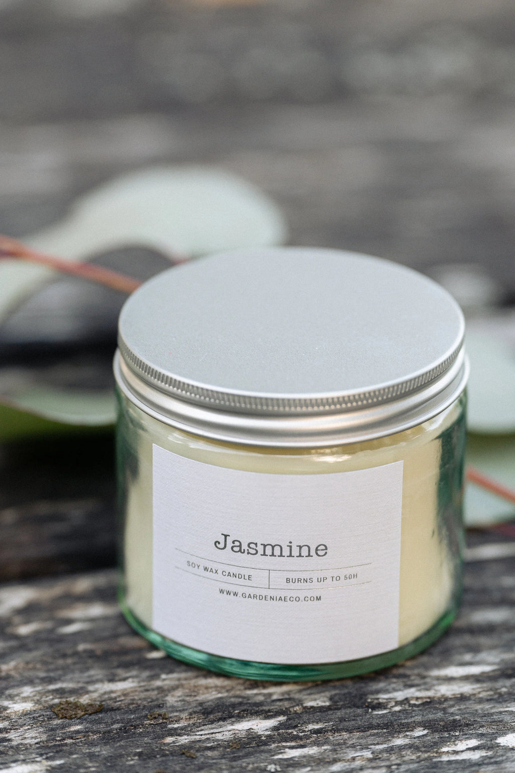Jasmine - aromātiska svece stikla burciņā